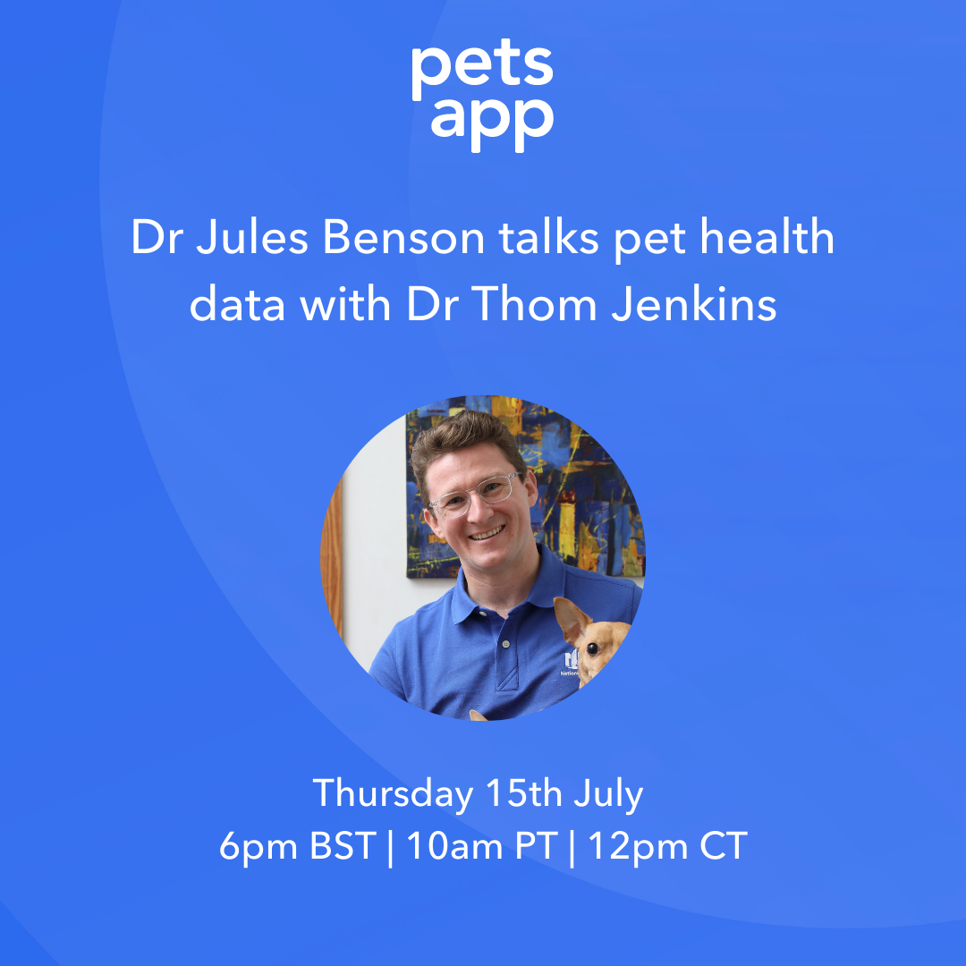 Dr Jules Benson talks pet health data with Dr Thom Jenkins-1
